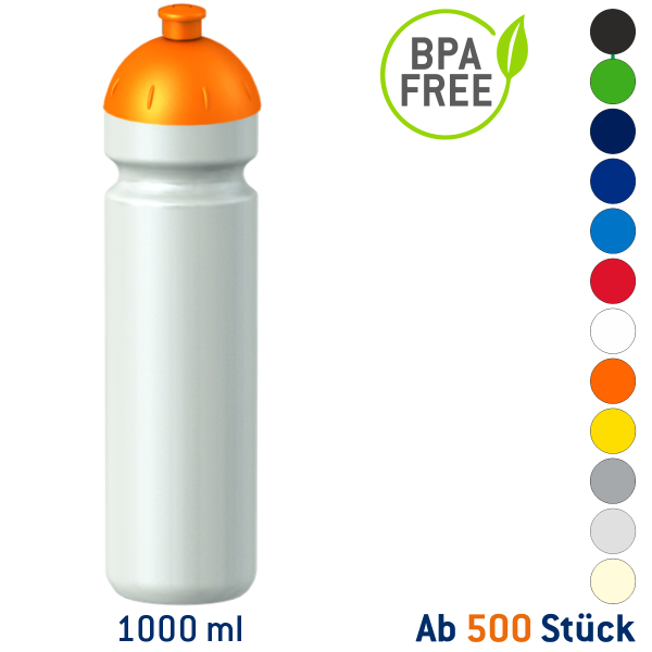 Fitness-Trinkflasche Classic 1000ml Flaschenfarbe: Silber Druck: ohne Druck